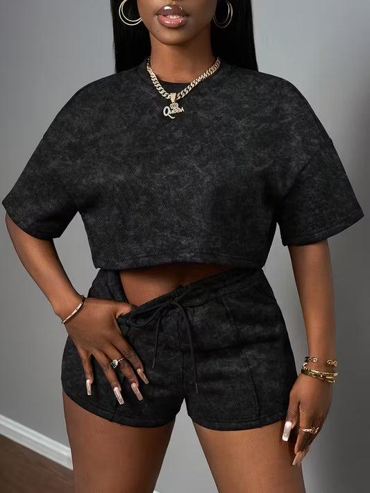 Lined Casual Two-Piece Set